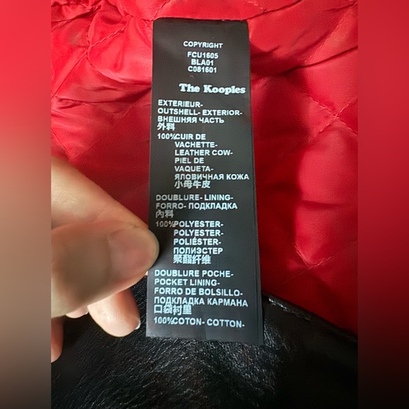 NWT The Kooples Black Leather Biker Jacket - Picture 4 of 5